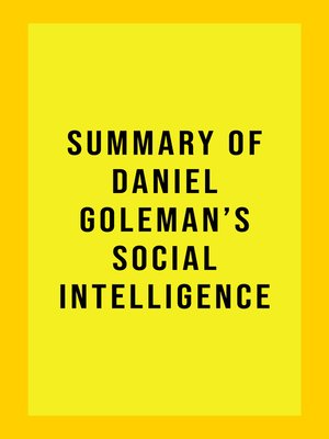 cover image of Summary of Daniel Goleman's Social Intelligence
